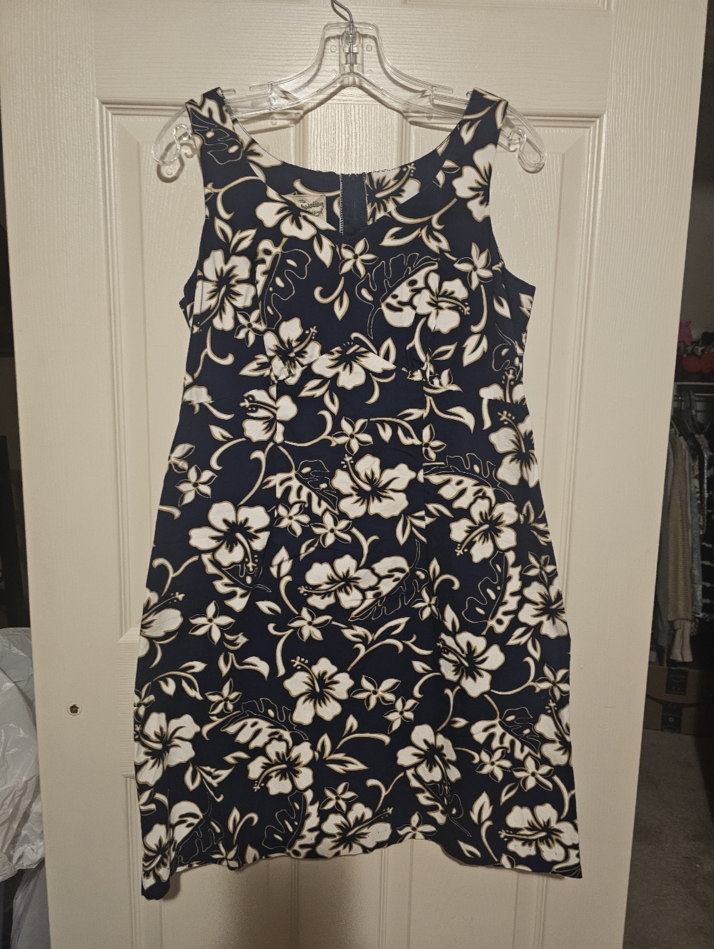 Hawaiian Original Navy And Tan Dress Sz 10